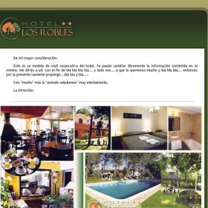 05. Plantilla mailing para Hotel los Robles